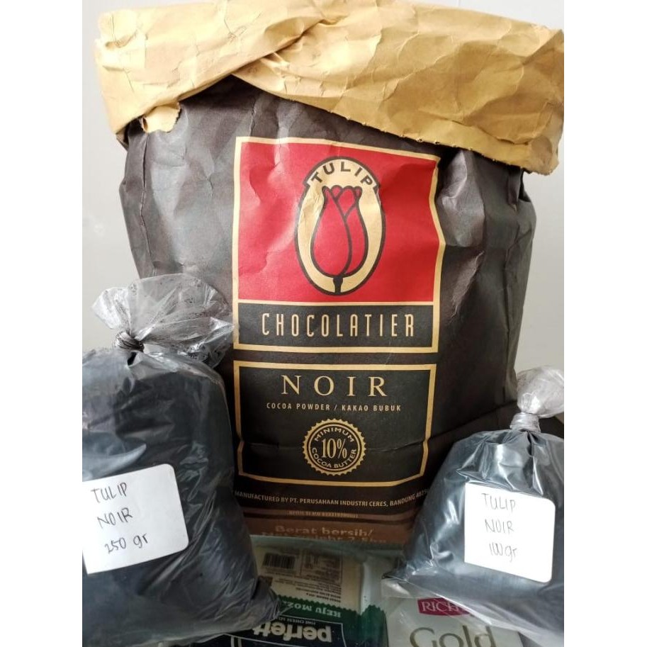 

COKLAT BUBUK TULIP NOIR BORDEAUX RE-PACK 100/250 GR COKLAT BUBUK HITAM murah