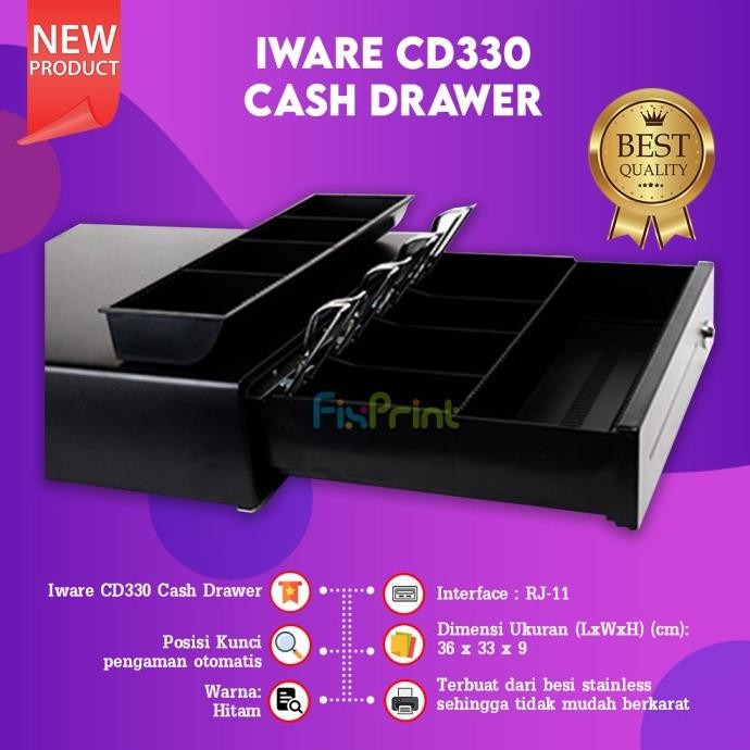 

Sale Cash Drawer Iware Cd330 Laci Uang Kasir Cd-330 Cd 330 Mini