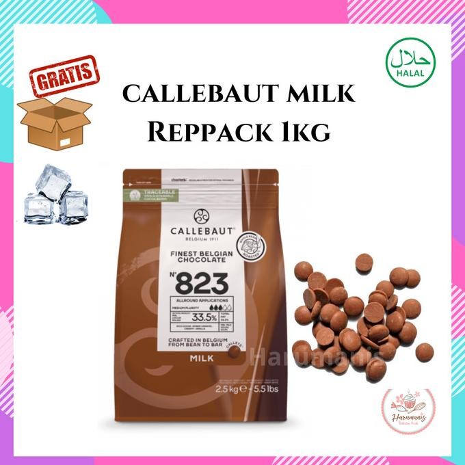 

Callebaut Milk Chocolate Couverture 823 33,6% Repack 1 Kg murah