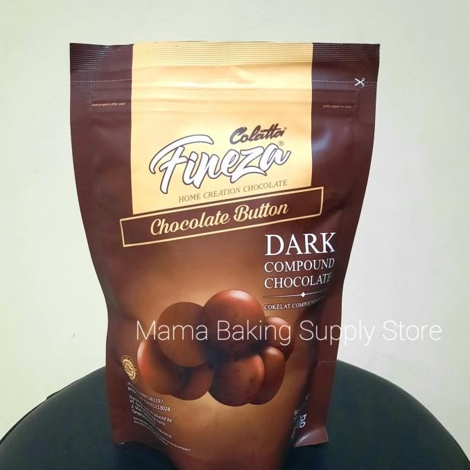 

COLATTA FINEZA Dark Compound Chocolate Button Cokelat Kancing 400 GR murah