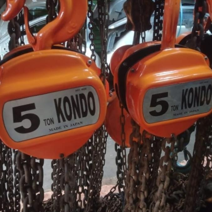 Takel Kerekan,Katrol,Chain Block Kondo 5.Ton Rantai 6 Meter New Stok