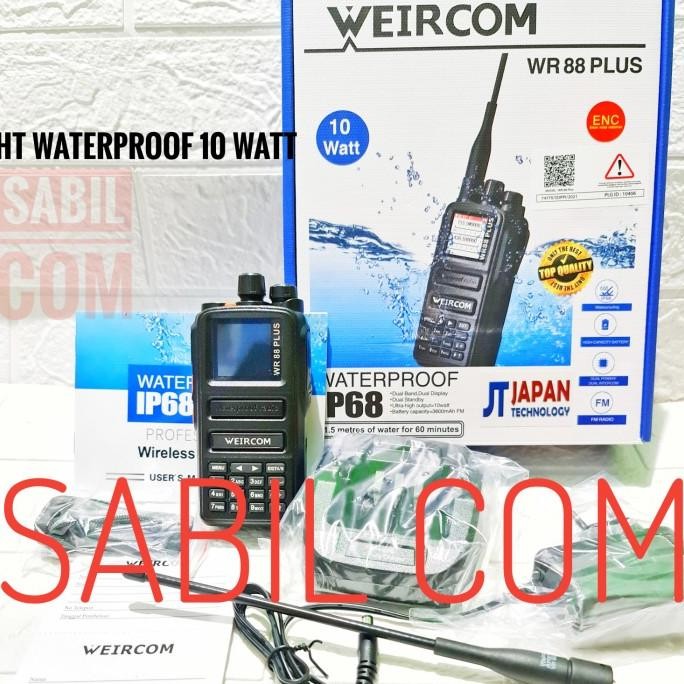 Promo Ht Weircom Wr88 Plus 10 Watt Dualband Waterproof Weircom Wr 88 Plus