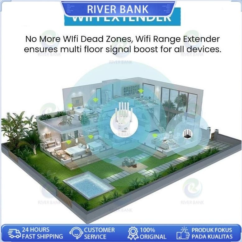 Wifi Repeater Penguat Sinyal 1200Mbps/Wireless Sinyal Wifi Memperluas Jangkauan/Penguat Sinyal Wifi 