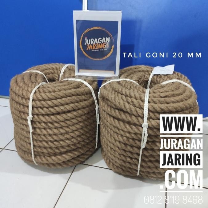 

Tali Tambang Goni Manila Jute Dadung Besar Ukuran 20 Mm Per-Roll New Stok