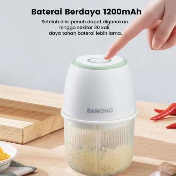 Promo Samono Mini Food Processor Sw- L5 Blender Bumbu Charge Choper Mini