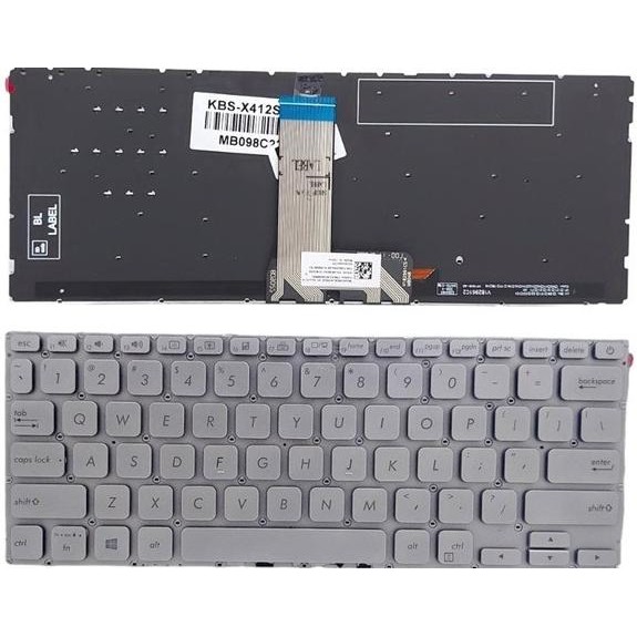 Keyboard Asus A412 X412 X412Ub X412Uf Silver Backlight Co