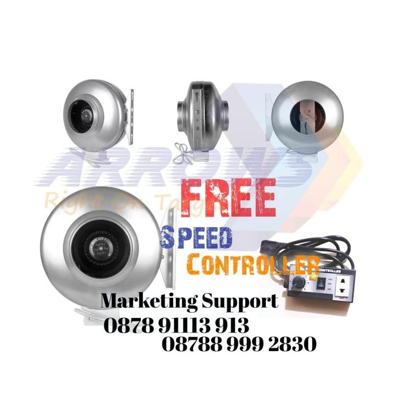 Blower 6.5 Inch Booster Fan Inline Fan Duct Inline Exhaust Fan Inline New Stok