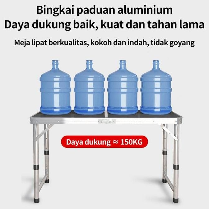 Promo Az Meja Lipat Koper Hpl Meja Serbaguna Meja Lipat Portable Meja Kaki Bulat