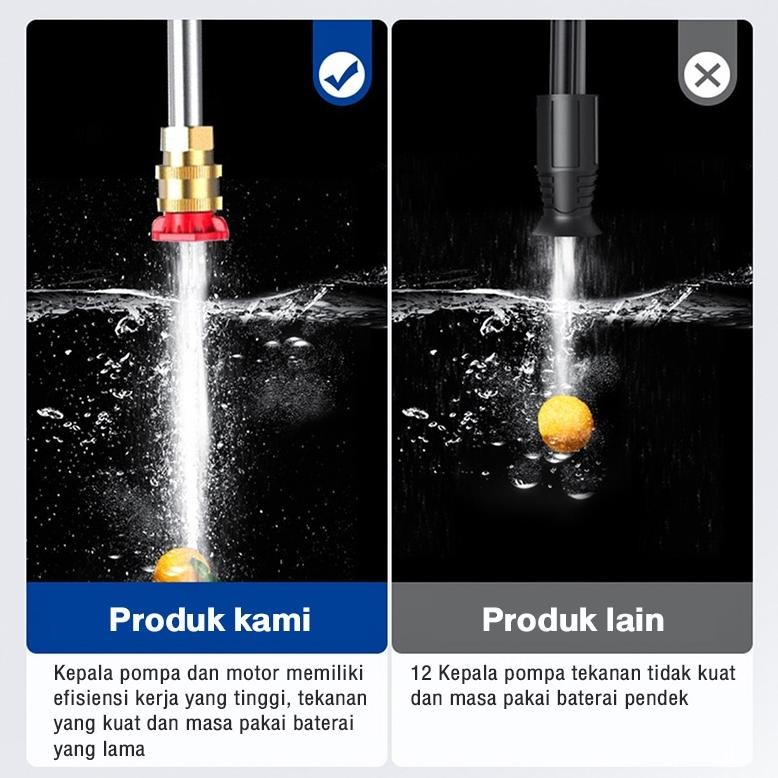 REAIM 800W Alat Cuci Mobil Cuci Mobil Alat Cuci Motor Alat Portable Nirkabel