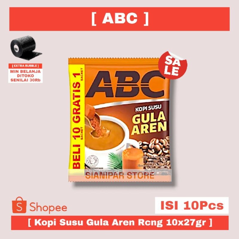 

ABC KOPI SUSU INSTANT GULA AREN RENCENG 10x27g