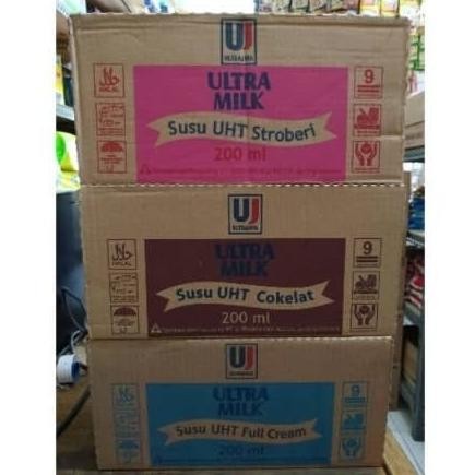 

Susu Ultra 200 ml ultramilk 200ml Coklat strawberry full cream