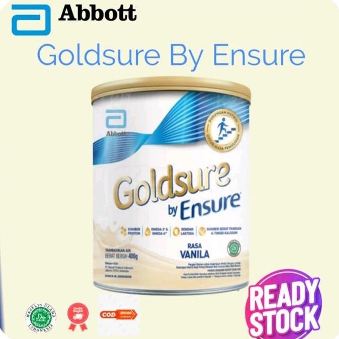 

Promo Goldsure By Ensure Vanilla Susu Nutrisi Dewasa 400 Gram Dan 800 Gram