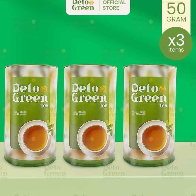 

Sale Detogreen Tea Paket 3 Pcs Minuman Teh Herbal 50 Gram Bisa Campur Air,Honey,Lemon