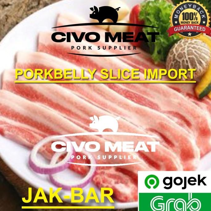 

Murah Samgyeopsal Import / Samcan Pork Belly Import Slice Tebal 500Gr