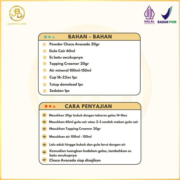 

Murah Bubuk Minuman Premium Varian Cokelat Rasa Choco Avocado 1Kg || Jakarta Bubble Drink Powder || Susu Coklat Hitam