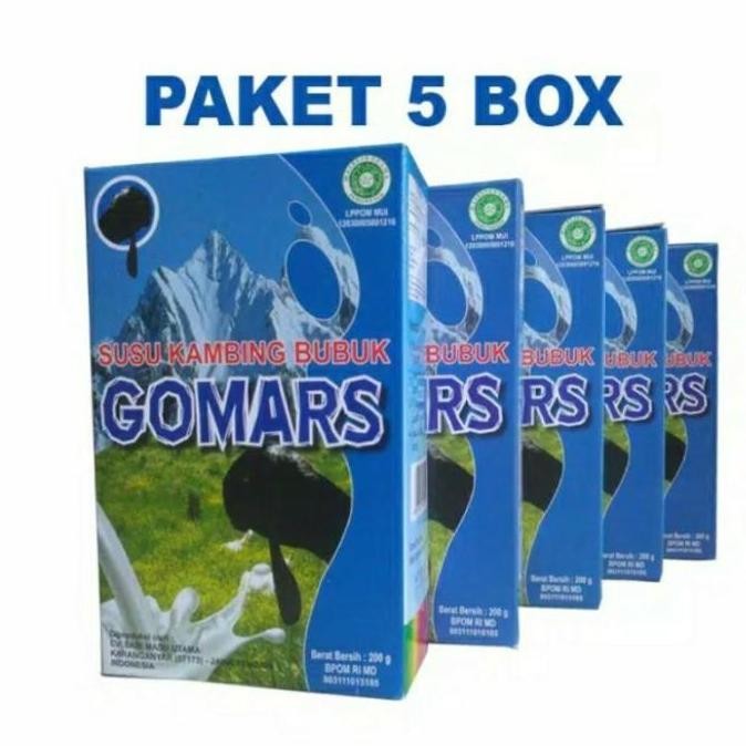 

Promo Gomars 5 Box Susu Kambing Etawa Bubuk Gomars Original