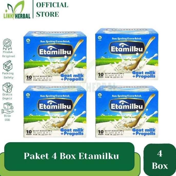

Promo Paket Hemat 4 Etamilku Goat Milk + Propolis I Susu Kambing Etawa Bubuk Plus Propolis Etamilku