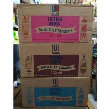 

reguler Susu Ultra 200 ml ultramilk 200ml Coklat strawberry full cream