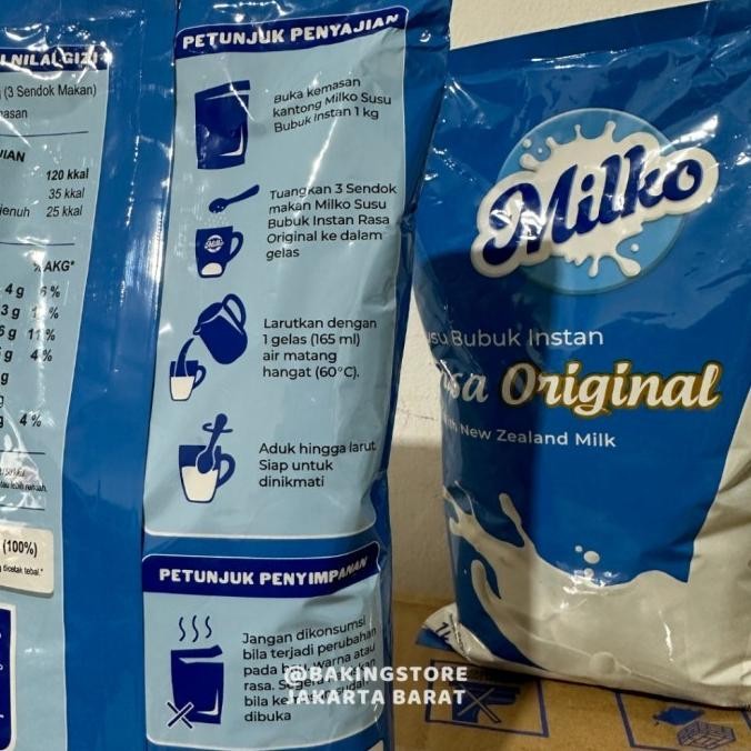

Sale Milko Susu Bubuk Instan Rasa Original 1 Kg | Nzmp - Full Cream | Halal