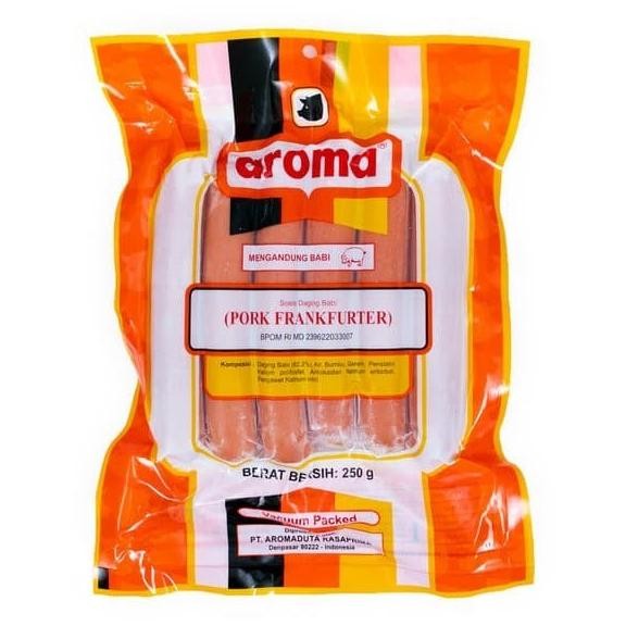 

Sale Pork Frankfurter |Sausage | Sosis 250 Gram Aroma Bali