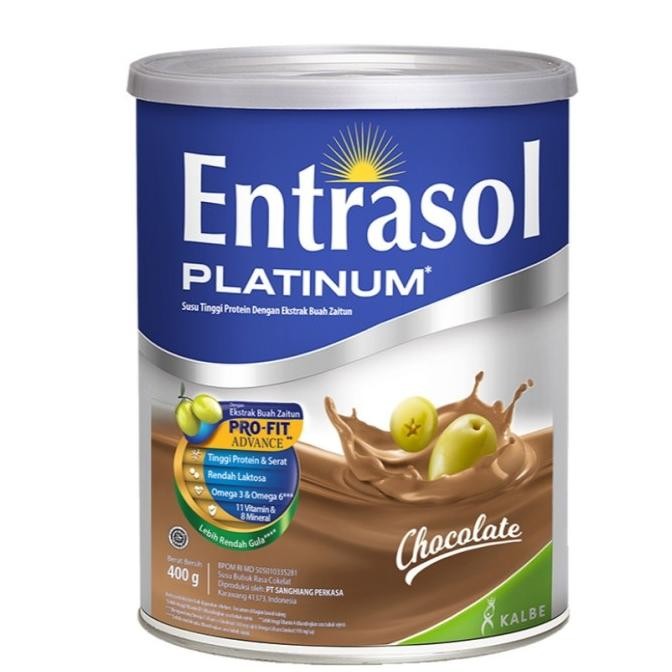 

Grosir Entrasol Platinum Susu Bubuk Tinggi Protein Dewasa Cokelat 400 G