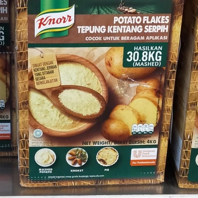 

Grosir Knorr Potato Flakes 4Kg Flour Tepung Kentang Mashed