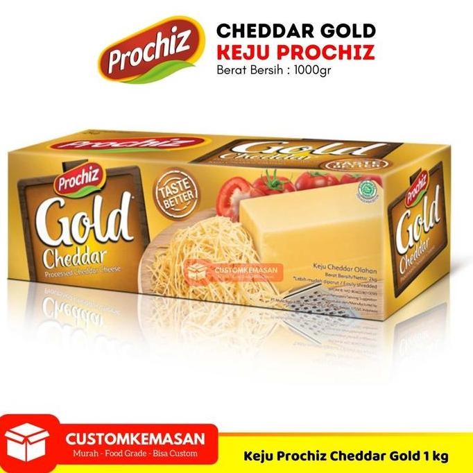 

Murah Prochiz Keju Cheddar Gold 2Kg / Keju Cheddar Prochiz / Keju Parut / Keju Serbaguna