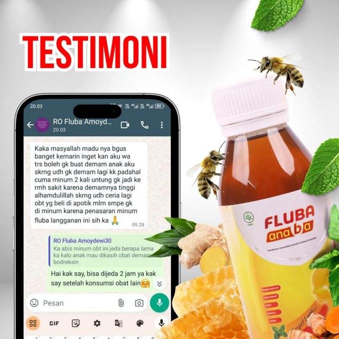 

Sale Paket Hemat 1 Madu Fluba Anaba + 1 Susu Urra - Honey, Syrup Bahan Herbal