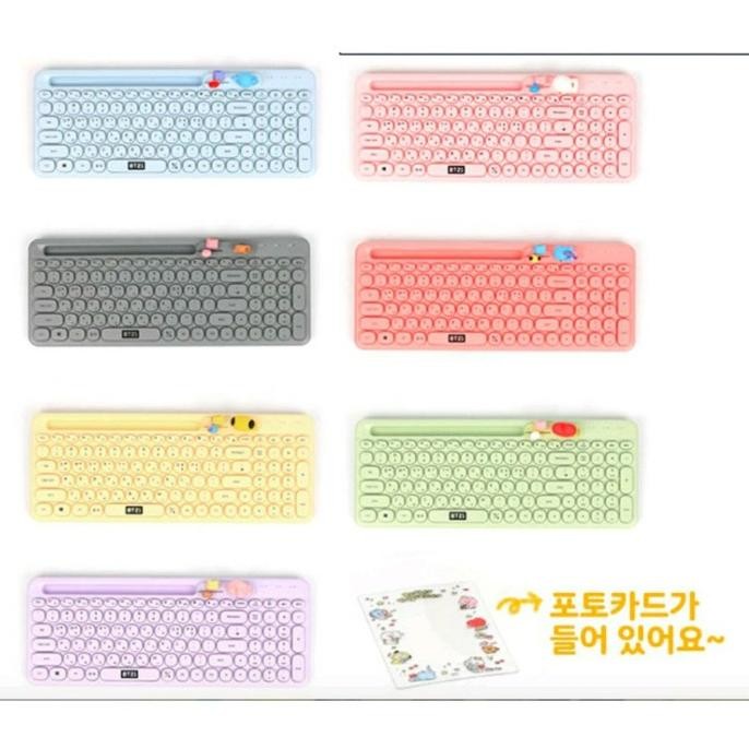 Multi Pairing Wireless Keyboard Bt21 Ori Korea Keyboard Hangul