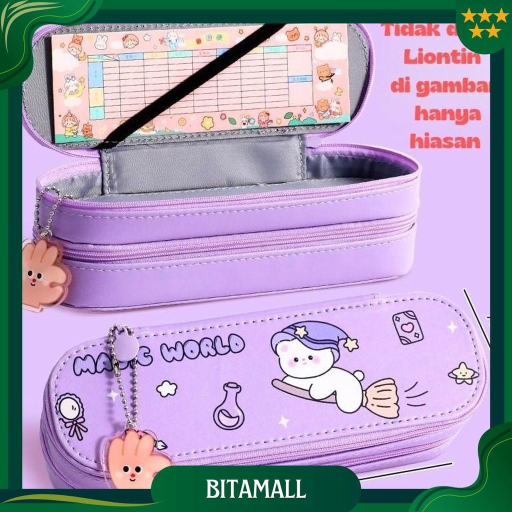 

Tempat Pensil 2 Layer /Kotak Pensil Alat Tulis Style Korea / Pouch Pancil Case Waterproof -Kp020 Ori