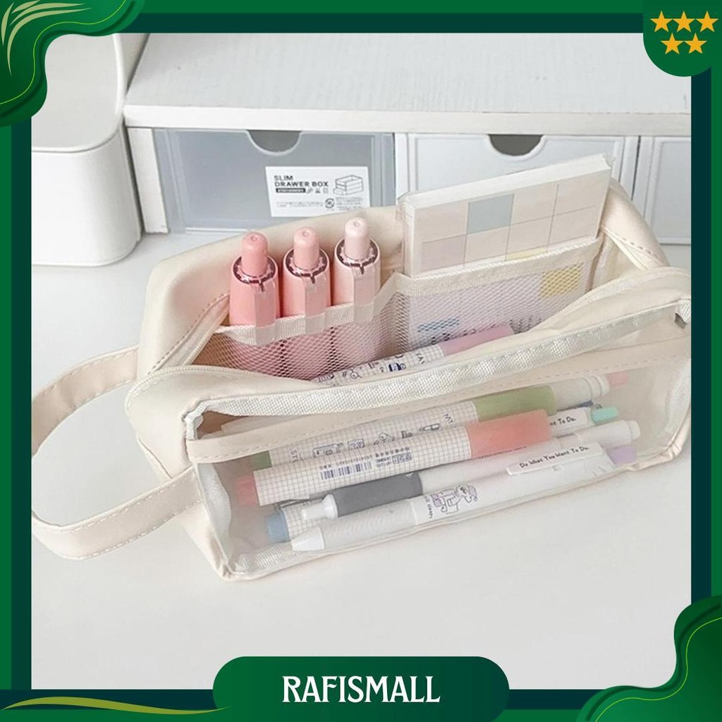 

Winzige Kotak Pensil Transparan Aesthetic Pencil Case Large Tempat Pensil Pen Pouch Lucu Stationery Organizer Tempat Pensil Anak Perempuan Berwarna-Warni Best Seller