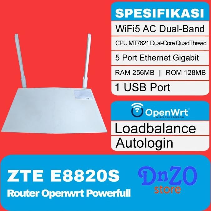 Router Zte E8820S Openwrt Wifi5 Ac Dual-Band Loadbalance Autologin Co