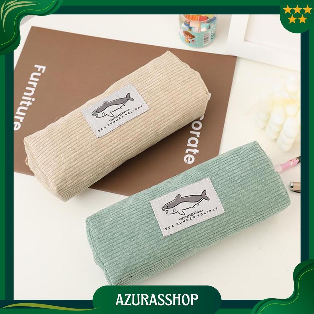 

Tokotab - Sharkie Tempat Pensil Corduroy Hiu Lucu Korduroi Kotak Alat Tulis Pencase Cosmetic Pouch Bag Pencil Case Pouch Aesthetic Kain Ori