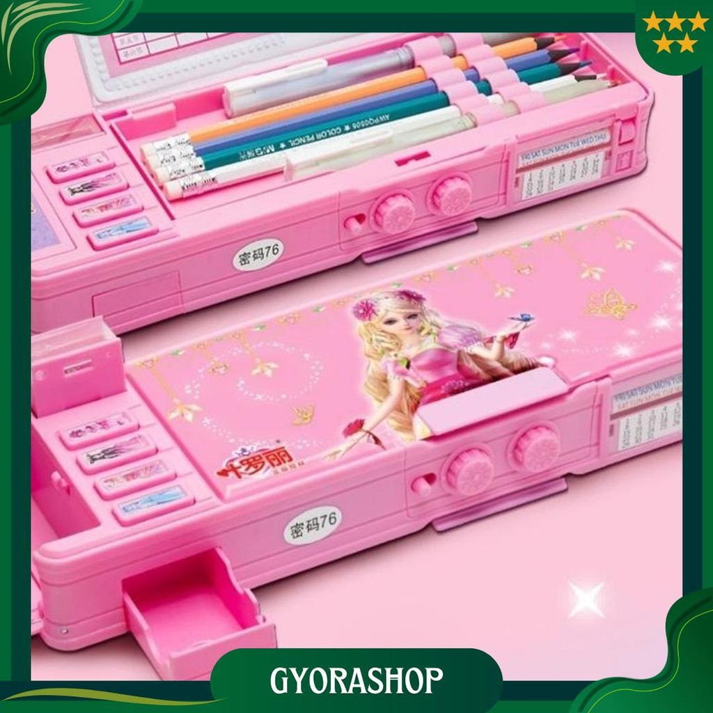 

Kotak Pensil Anak Perempuan Kode Sandi Password Pencil Case Tombol Promo 4.4