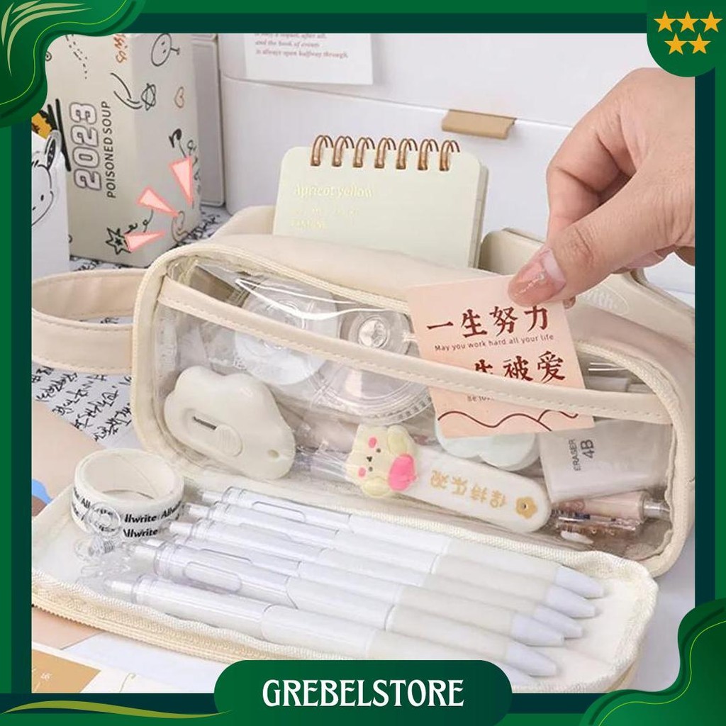 

Tempat Pensil Pencil Case Large Capacity Transparan Kantong Pensil Kapasitas Besar Perlengkapan Sekolah Tempat Pena Celana Panjang Tempat Pensil Sekolah Tempat Pensil Alat Tulis Ori