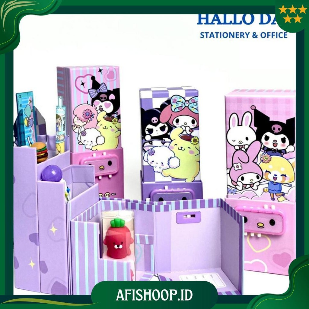 

Hd Kotak Pensil Karton Berdiri Tingkat + Pin + Cermin / Tempat Pensil / Pensil Case / Kotak Pensil Promo 4.4