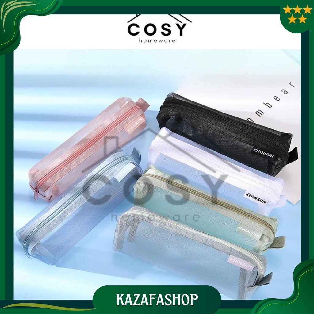 

Cosy Kotak Pensil Nylon Transparan / Tempat Stationery Jaring Resleting Estetik Banyak Warna / Tempat Pena Pensil Korea Pouch Serbaguna / Pouch Stationery Simple Lucu / Tas Kosmestik / Tas Penyimpanan Promo 4.4