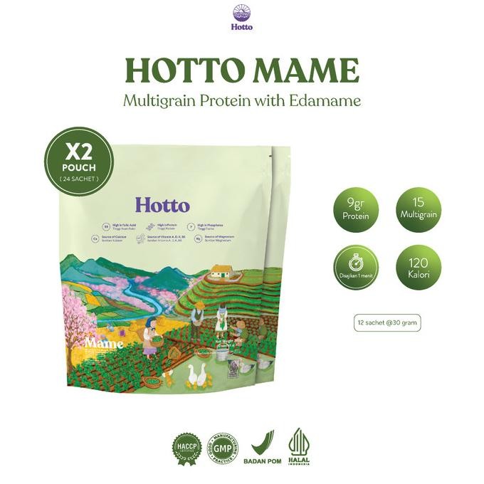 

Hotto Mame Protein Multigrain with EDAMAME - 2 POUCH (24 Sachet)