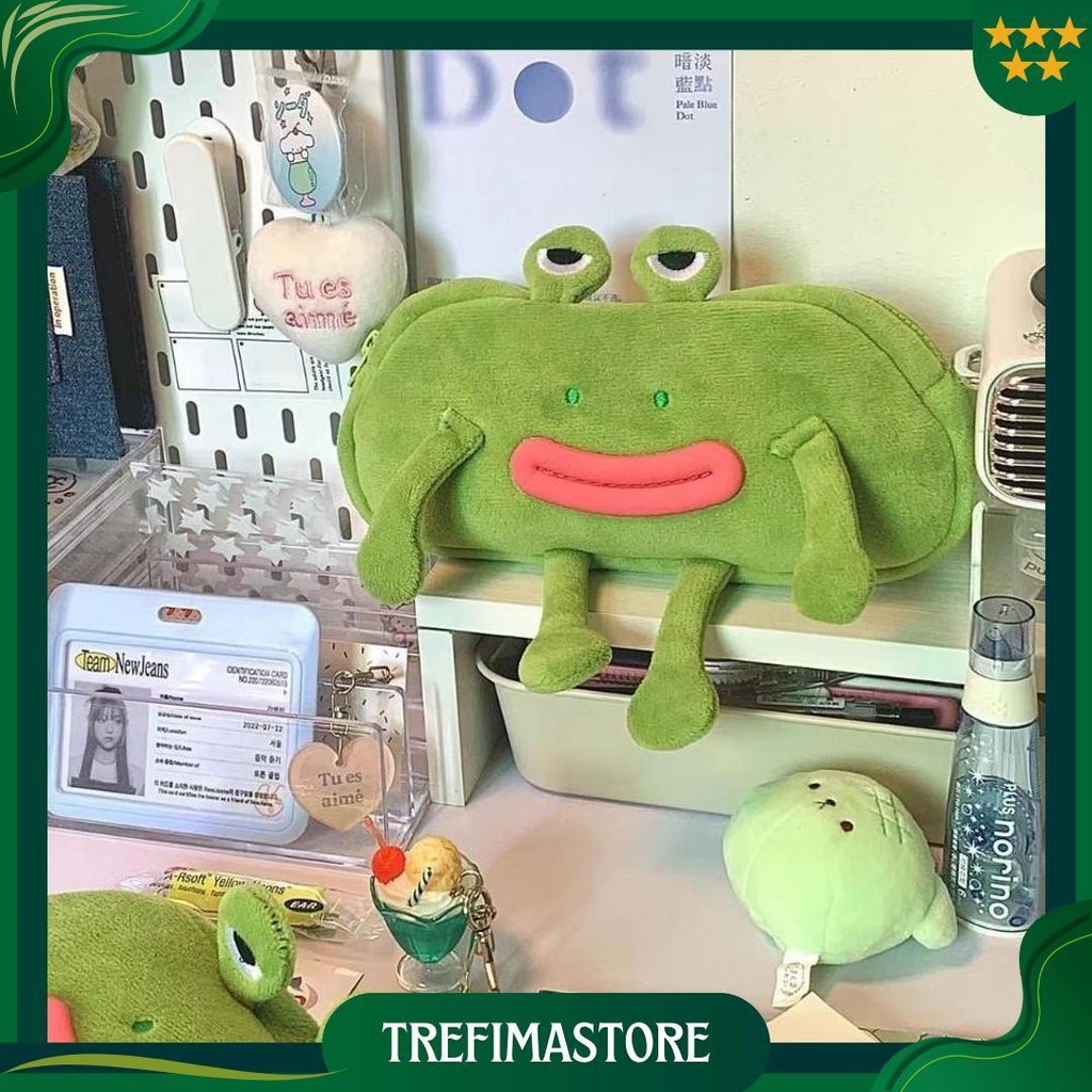 

ReadyTas Pensil Mewah Kotak Pena Mulut Sosis Kotak Pensil Hijau Tas Pensil Mewah Katak Pencil Cases Lucu Tas Pensil Penyimpanan Tas Pensil Baru Tas Pensil Pelajar Cases Large Capacity Pen Bag Student Stationery Organizer School Supplies Ori