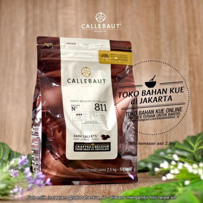 

Grosir Callebaut 811 Nv 54,5% 2,5Kg Chocolate Dark Couverture Cokelat 811Nv