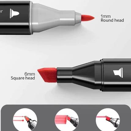 

DELI Spidol Warna Warni Sketch Marker Permanen Set 2 Tip 1 Set 30 40 60 80 Warna Bonus Tas E70806