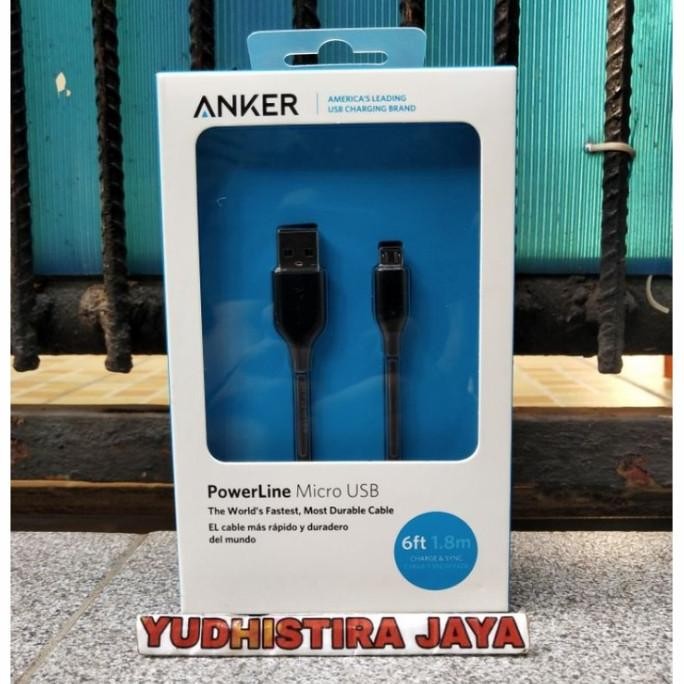 Kabel Anker Powerline 6Ft Micro Usb 1.8M Premium Original Co