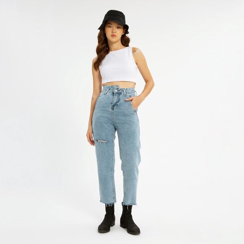 Gj-46 Vierlin - Jeans 60763 - Hw Jeans Boyfriend Import Wanita
