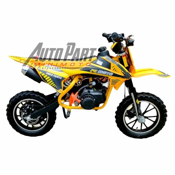 Motor Mini Trail Double Starter 50Cc Elektrik Strater + Pullstarter 2T New Stok