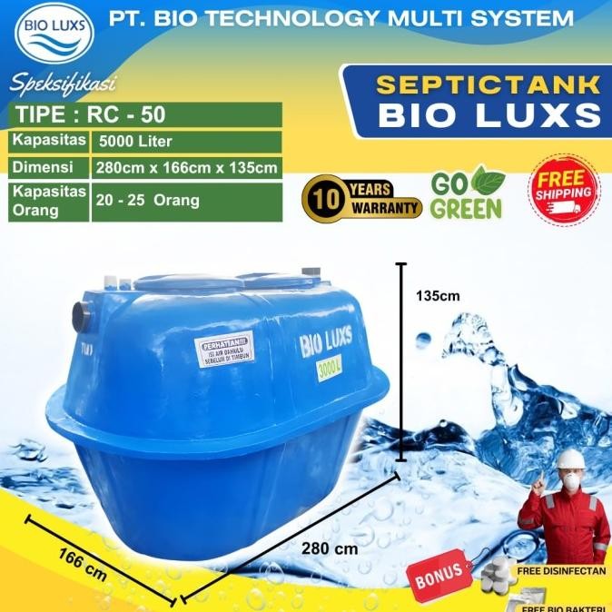 Septictank Biotech,Biofil,Bioluxs Rc 5000 Liter New Stok