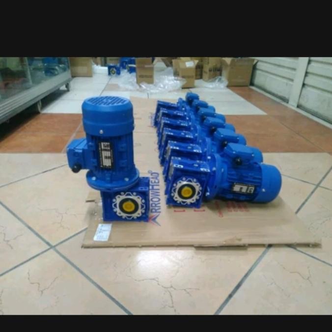 Nmrv 063 Ratio 1:20 Set Dinamo 1.5 Hp 1 Phase 220V Nmrv 063 Motor 1,5 New Stok