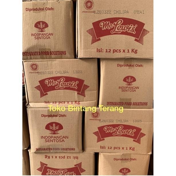 Saos Sambal Mc Lewis 1 Kg 1 Dus Isi 12 Pcs / Mclewis Value Chili Sauce 1Kg X 12 Bantal 1Dus / Saus S