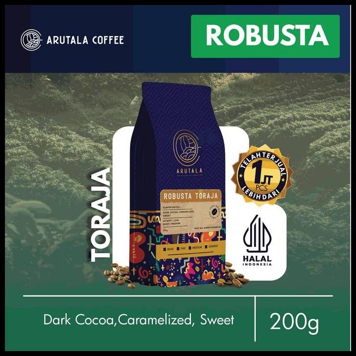 

Arutala Kopi Toraja Rantebua Robusta Coffee Indonesia 200 Gr Original Best Seller