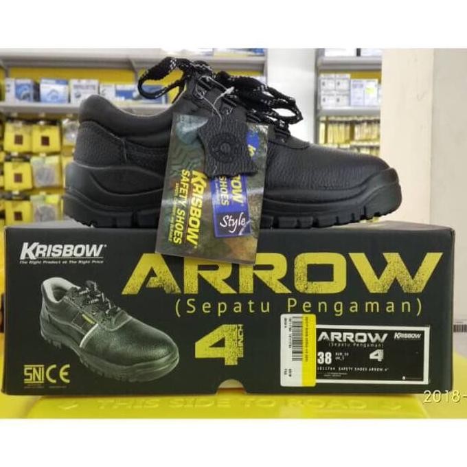 Krisbow Sepatu Pengaman Safety Shoes Arrow 4 Inch New Stok