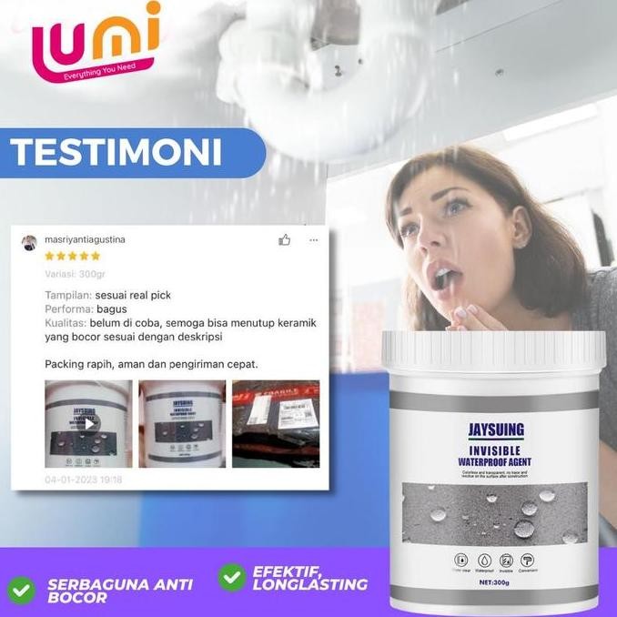 Jaysuing Lem Anti Bocor Keramik Kamar Mandi Kolam Lem Transparant Jaisuing 300gr Waterproof Glue Sea